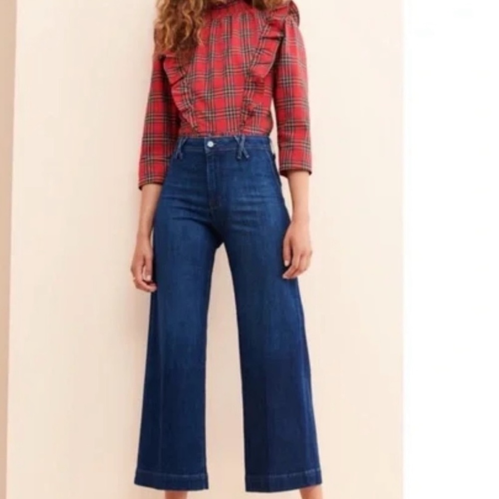 PAIGE Wide Leg Dark Wash ANESSA Jeans Excellent Condition 28
